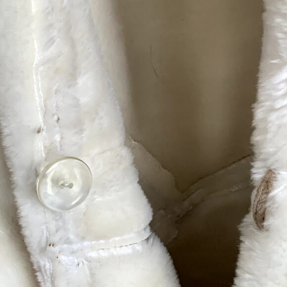 Wilsons Leather Shearling Fleece Faux Fur Lined Suede Leather Coat in Tan - Picture 8 of 16